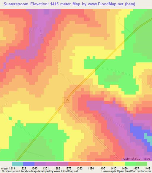 Susterstroom,South Africa Elevation Map