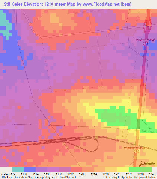 Stil Gelee,South Africa Elevation Map