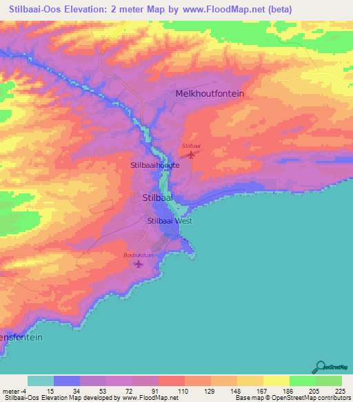 Stilbaai-Oos,South Africa Elevation Map