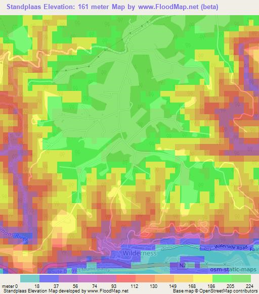 Standplaas,South Africa Elevation Map