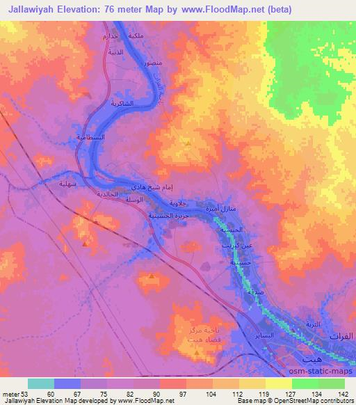 Jallawiyah,Iraq Elevation Map