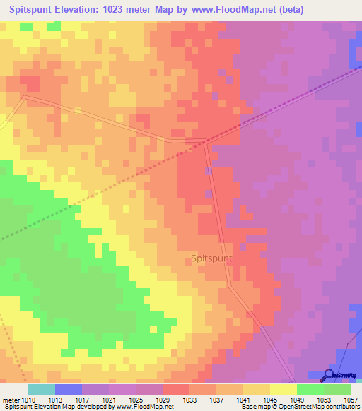 Spitspunt,South Africa Elevation Map