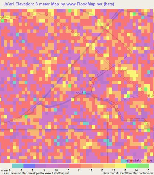 Ja`ari,Iraq Elevation Map