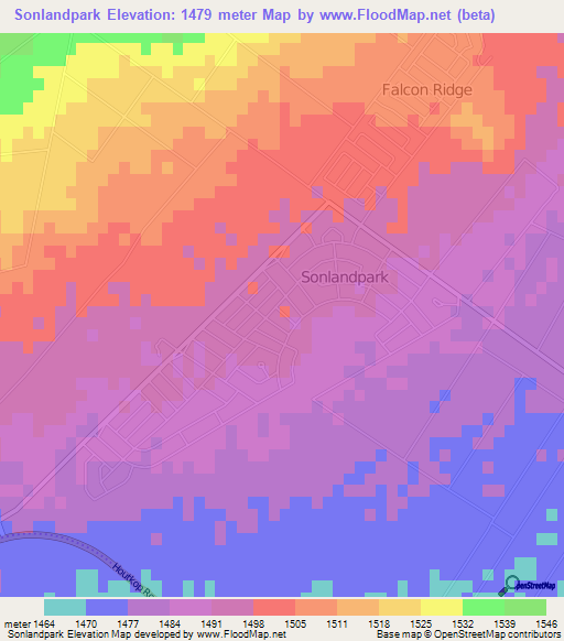 Sonlandpark,South Africa Elevation Map