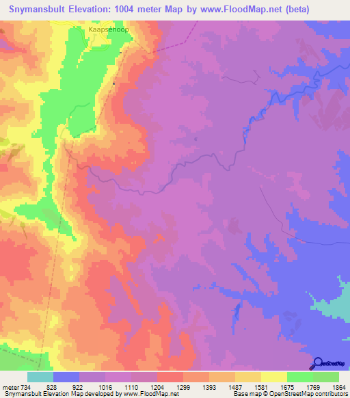 Snymansbult,South Africa Elevation Map