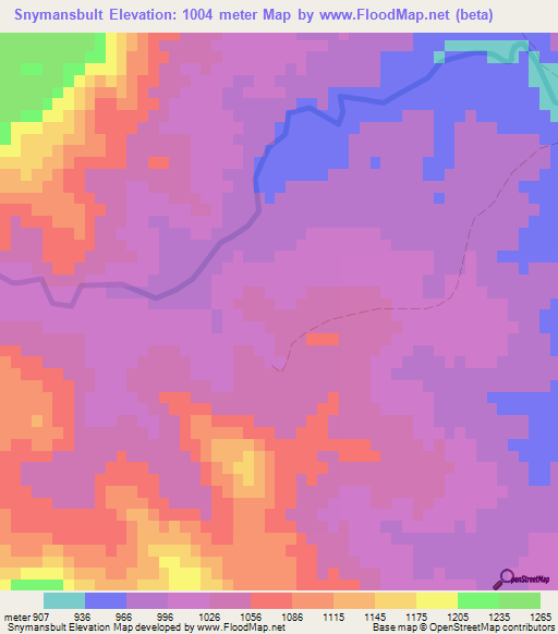 Snymansbult,South Africa Elevation Map