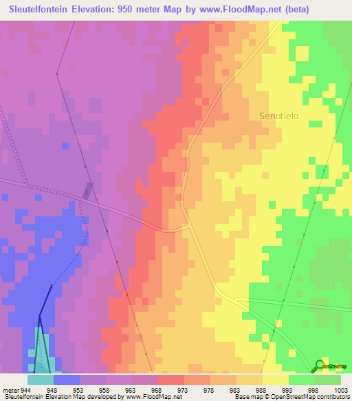 Sleutelfontein,South Africa Elevation Map