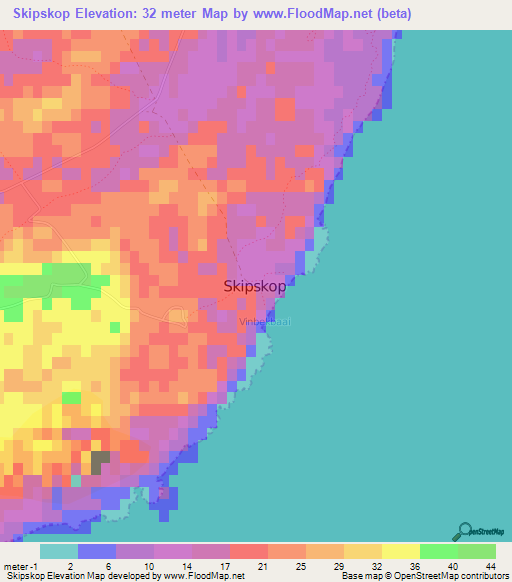 Skipskop,South Africa Elevation Map