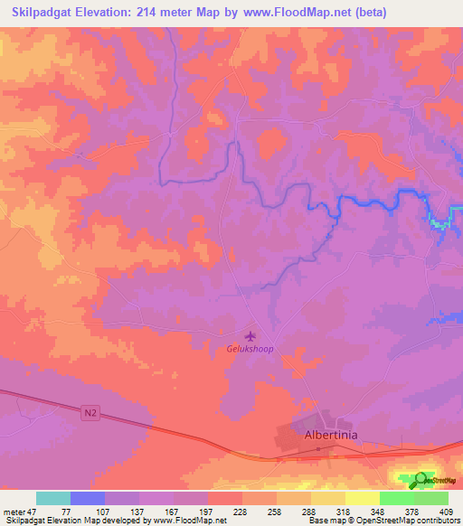 Skilpadgat,South Africa Elevation Map