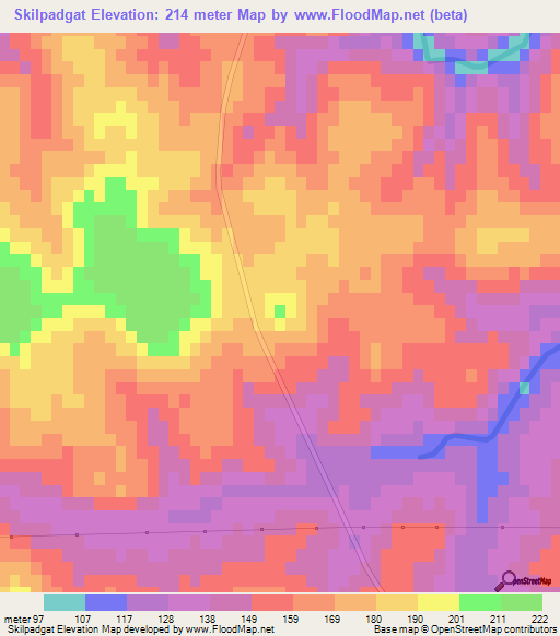 Skilpadgat,South Africa Elevation Map