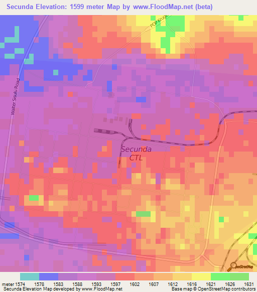 Secunda,South Africa Elevation Map