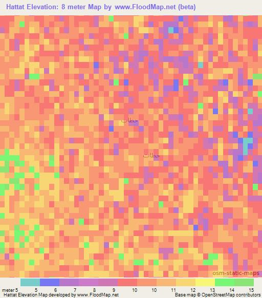 Hattat,Iraq Elevation Map