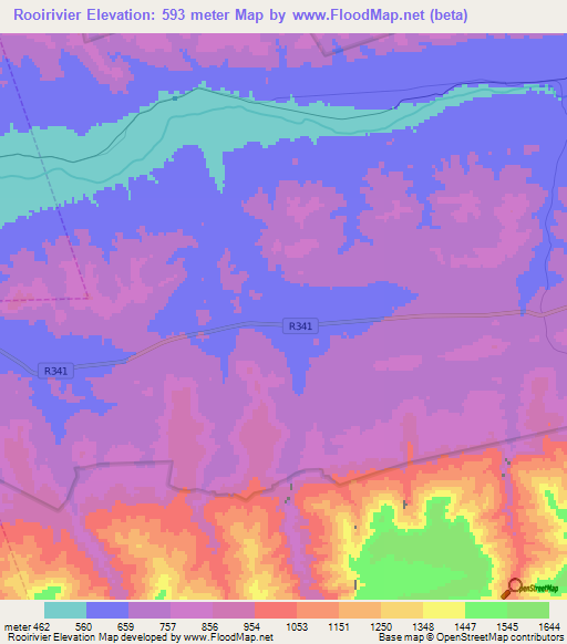 Rooirivier,South Africa Elevation Map