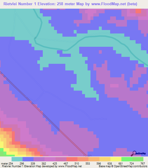 Rietvlei Number 1,South Africa Elevation Map