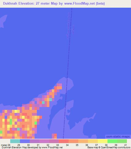 Dukhnah,Iraq Elevation Map