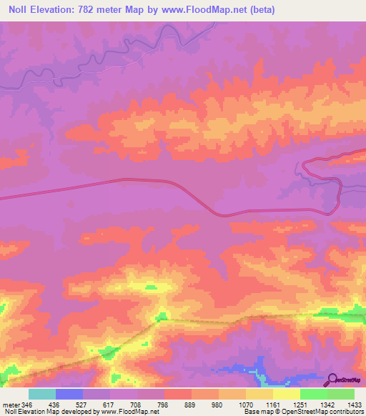 Noll,South Africa Elevation Map