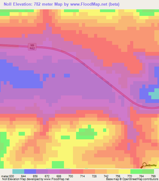 Noll,South Africa Elevation Map