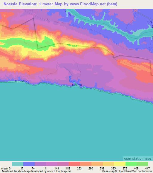 Noetsie,South Africa Elevation Map