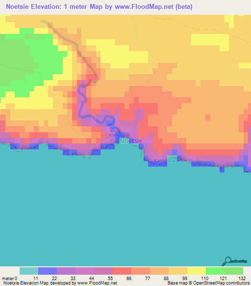 Noetsie,South Africa Elevation Map