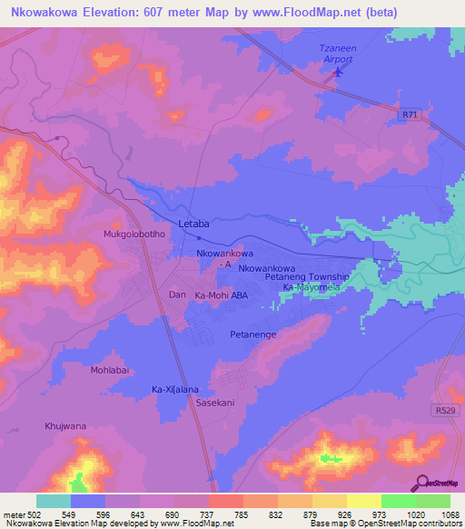 Nkowakowa,South Africa Elevation Map