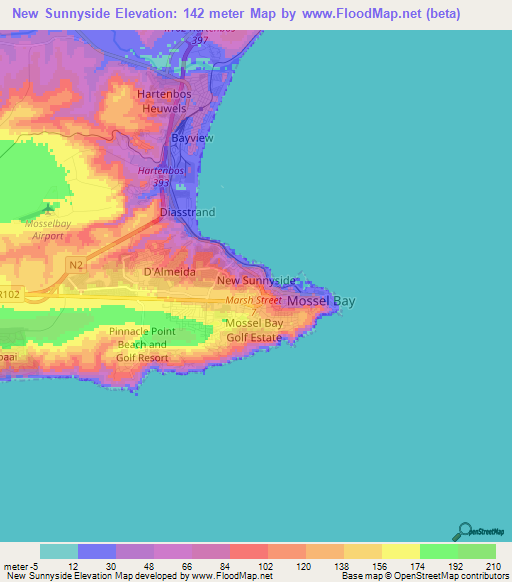 New Sunnyside,South Africa Elevation Map