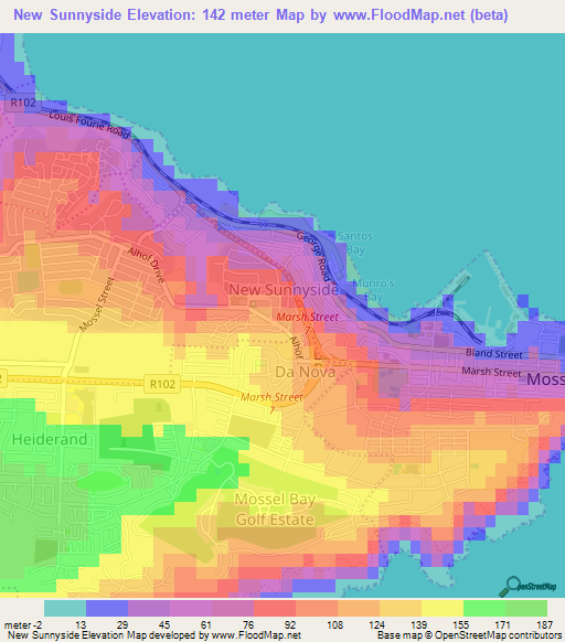 New Sunnyside,South Africa Elevation Map