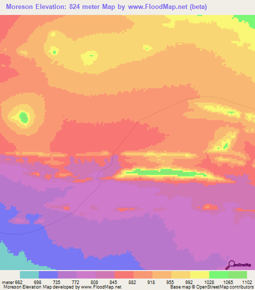 Moreson,South Africa Elevation Map