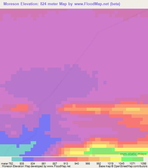 Moreson,South Africa Elevation Map