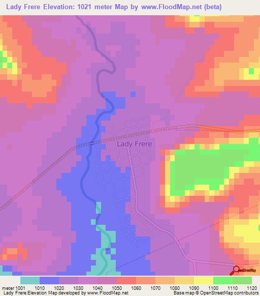 Lady Frere,South Africa Elevation Map