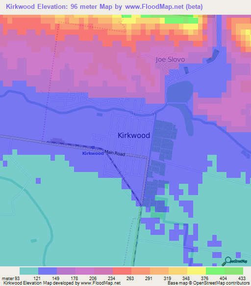 Kirkwood,South Africa Elevation Map