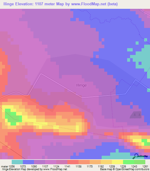 Ilinge,South Africa Elevation Map