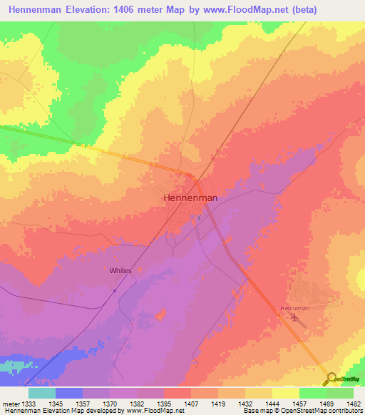 Hennenman,South Africa Elevation Map