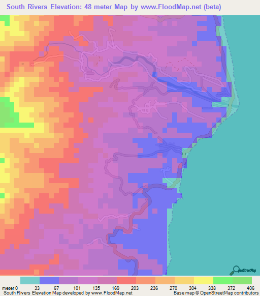 Elevation of South Rivers,Saint Vincent and the Grenadines Elevation ...
