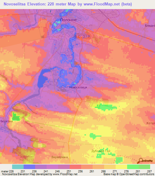 Novoselitsa,Ukraine Elevation Map