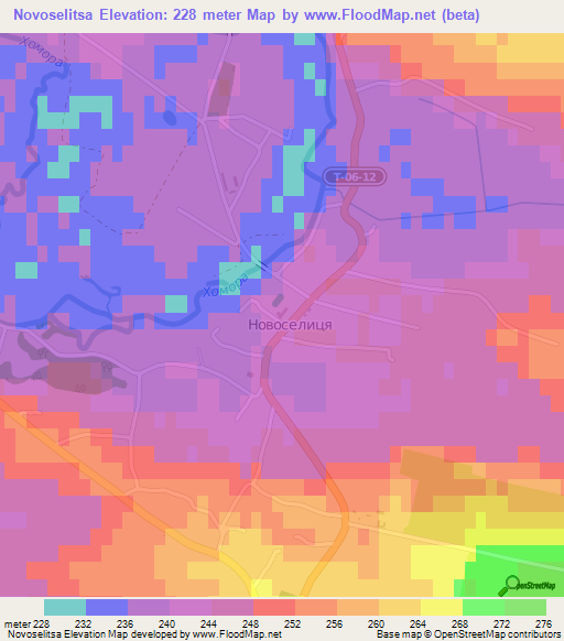 Novoselitsa,Ukraine Elevation Map